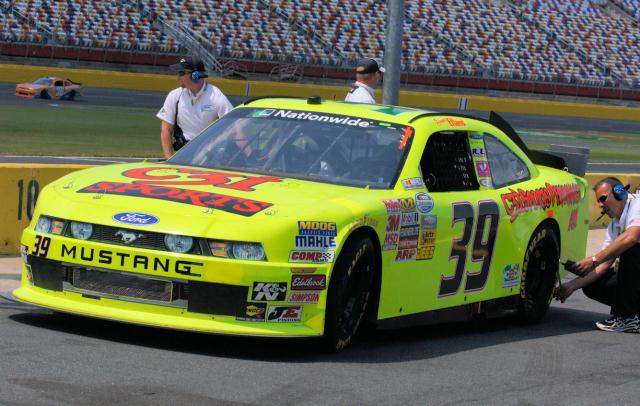 Go Green Racing car on track